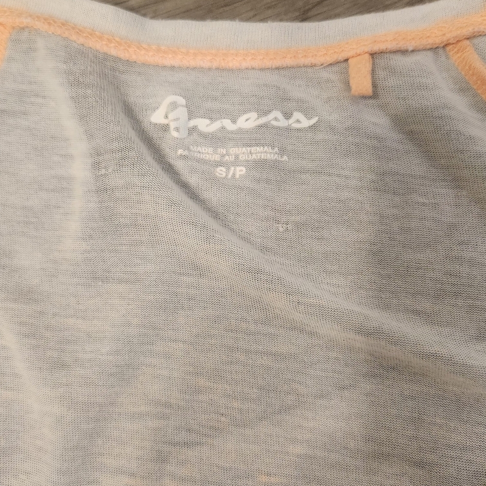 Women's Guess Sheer Peach Tee